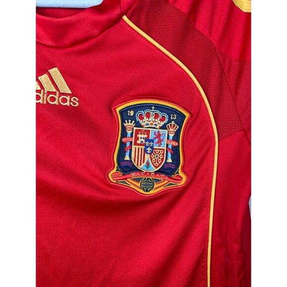 Adidas Spain Euro 2008 Home Jersey #9 Torres Red Shirt Men Soccer Espana S - Picture 4 of 5